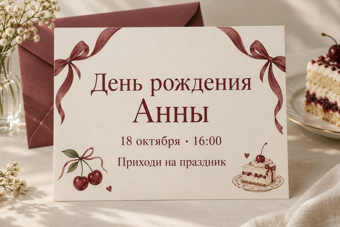 Приглашение на день рождения: тексты, примеры и оформление