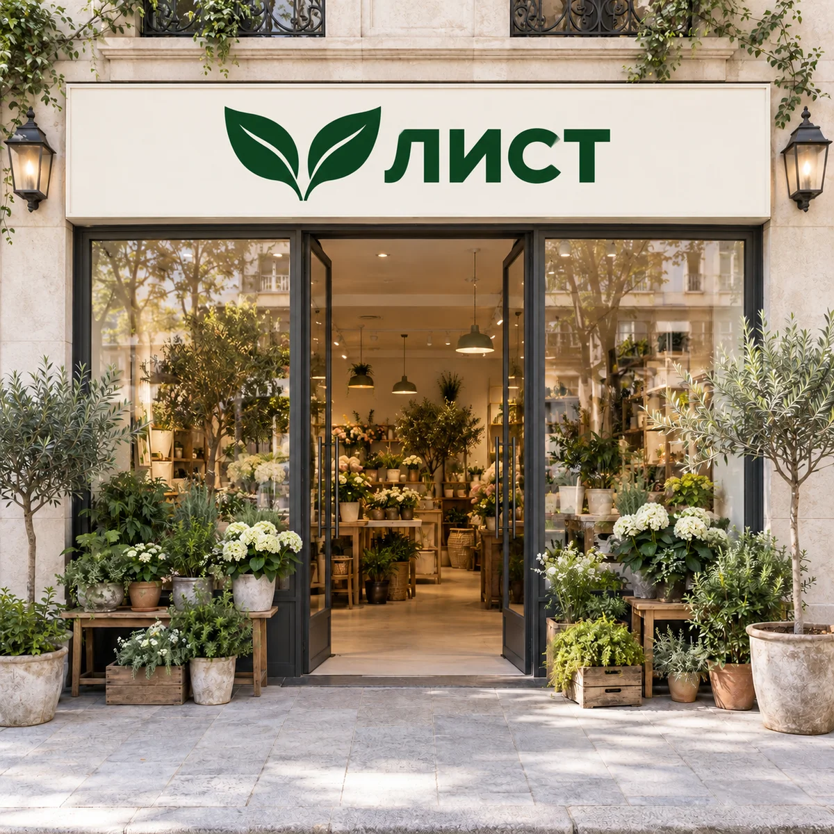 Логотип «ЛИСТ» перенесён на вывеску магазина